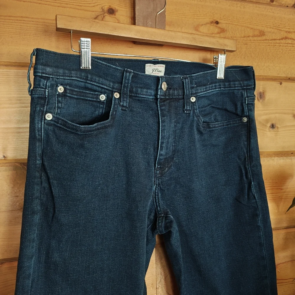 J. Crew 484 Jeans Slim Fit Deep Lake Wash K9617 Tapered Stretch Sz 33(35) X 33
